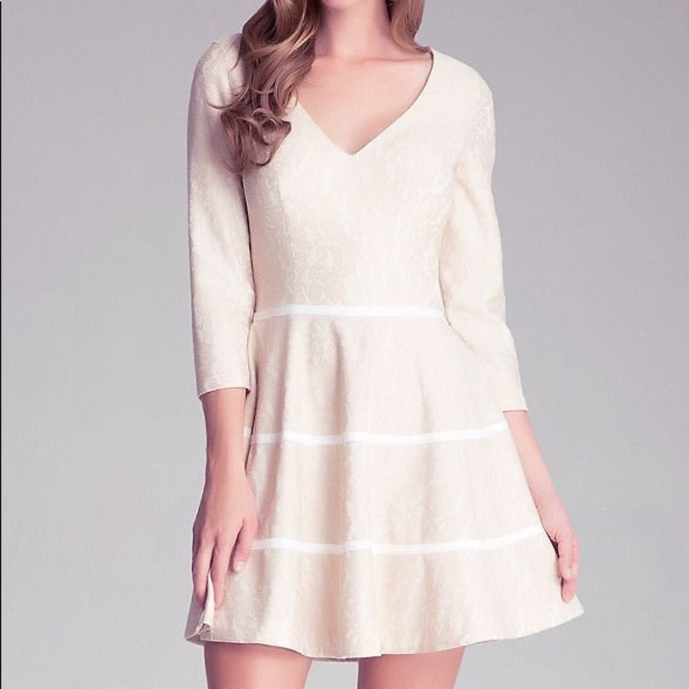 Bebe Lace Fit and Flare Dress